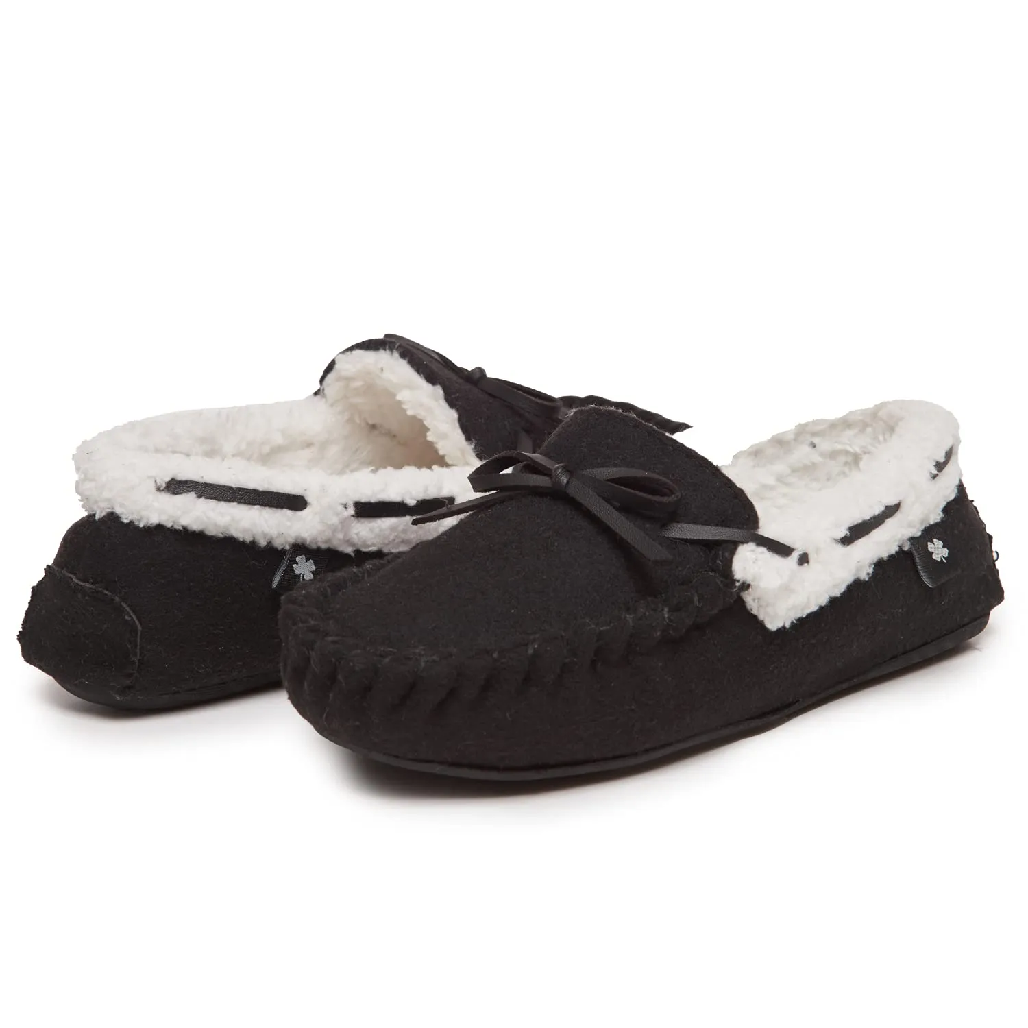 Lucky Brand Boy's Faux Wool Cozy Lined Moccasin Slippers