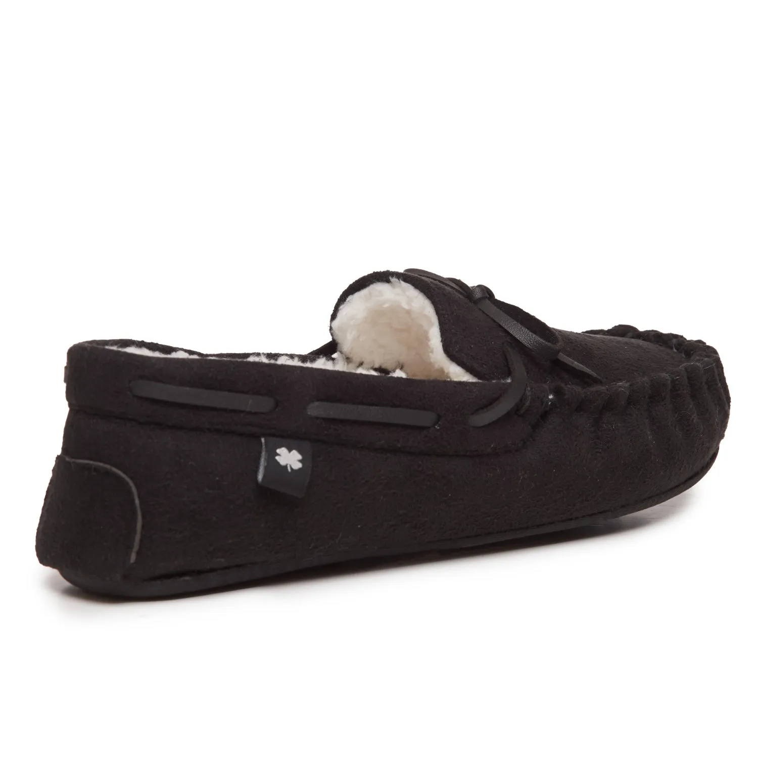 Lucky Brand Boy's Micro-Suede Cozy Moccasin Slippers with Faux Sherpa Lining