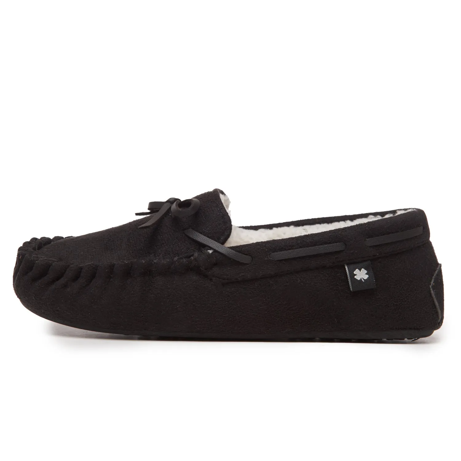 Lucky Brand Boy's Micro-Suede Cozy Moccasin Slippers with Faux Sherpa Lining