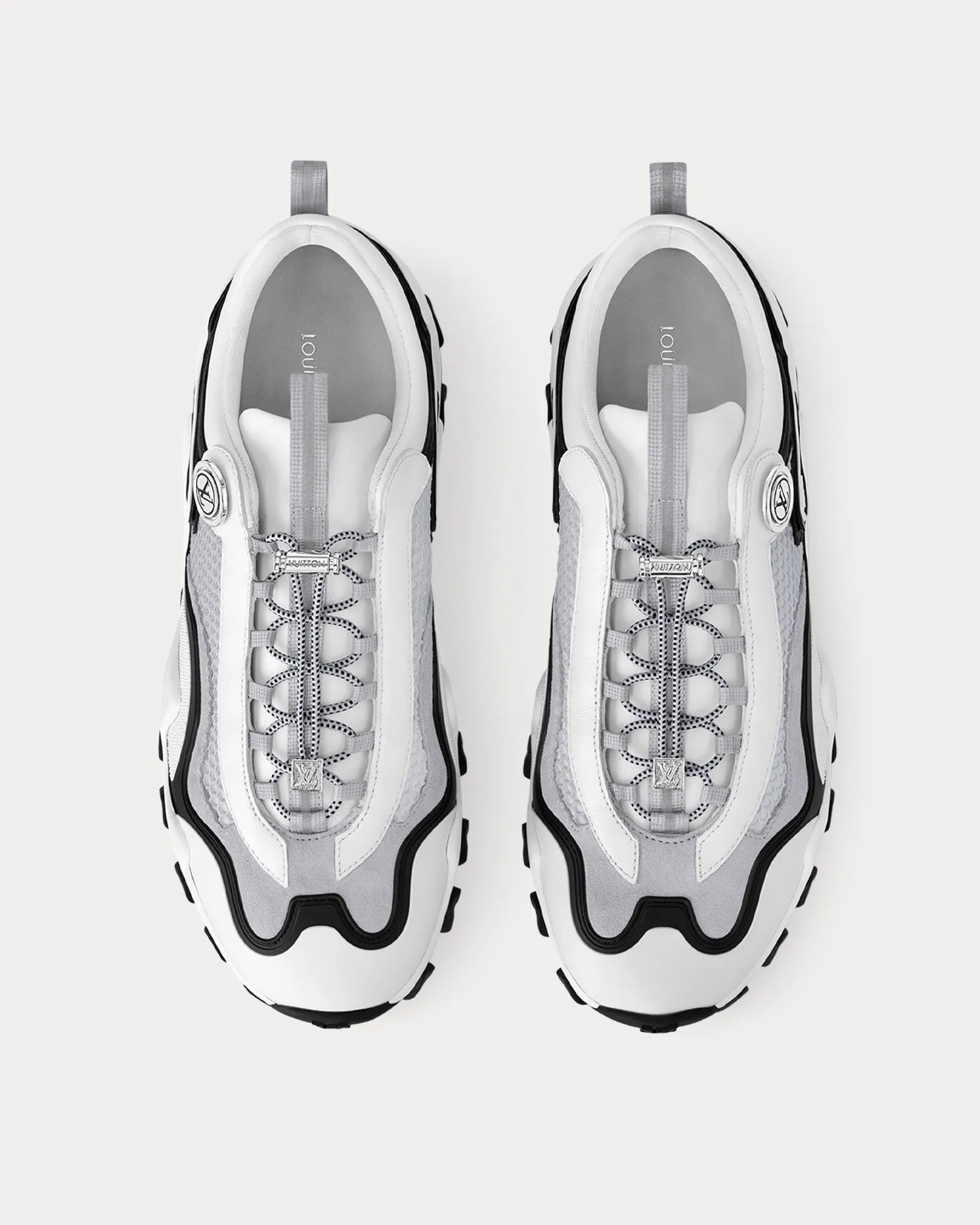 LV Rush Technical Mesh Black / White Low Top Sneakers