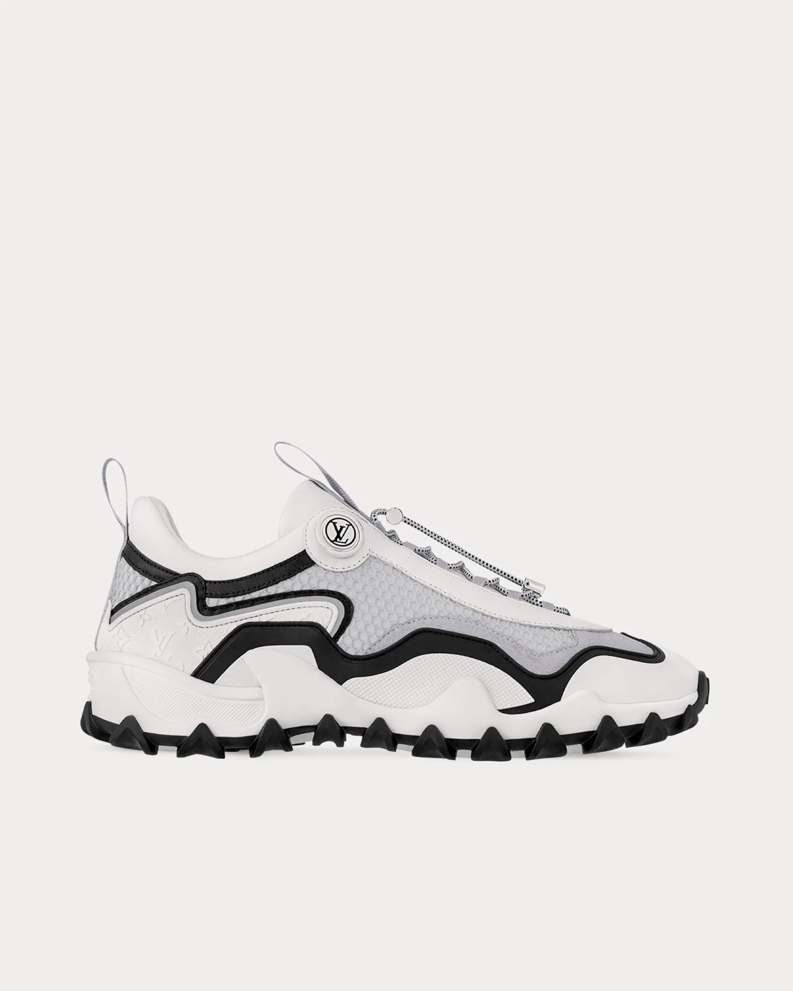 LV Rush Technical Mesh Black / White Low Top Sneakers