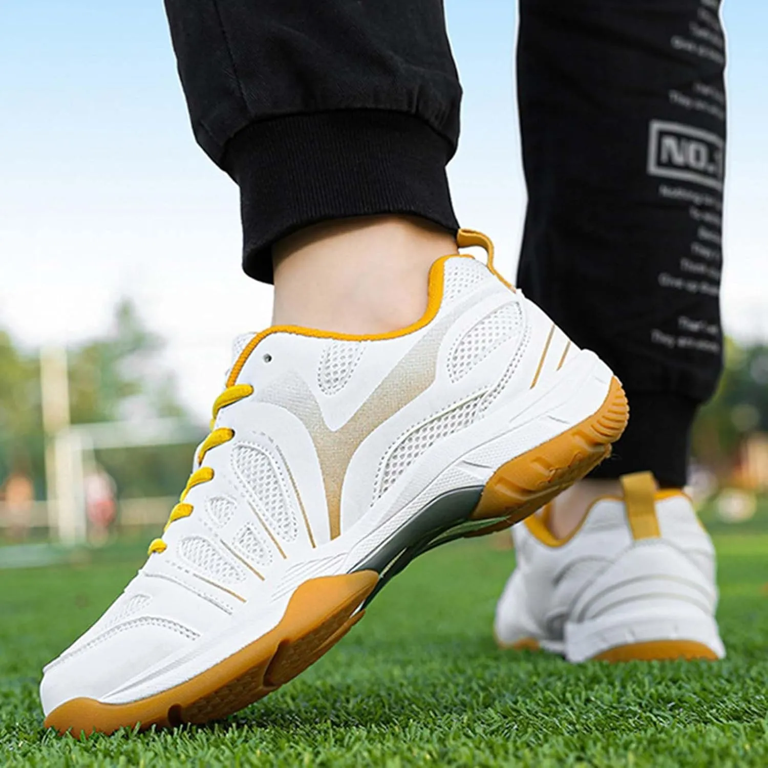 Men's Badminton Shoes Pickleball Tennis Court Trainer Breathable Anti-Slip for Racketball, Volleyball Sneakers
