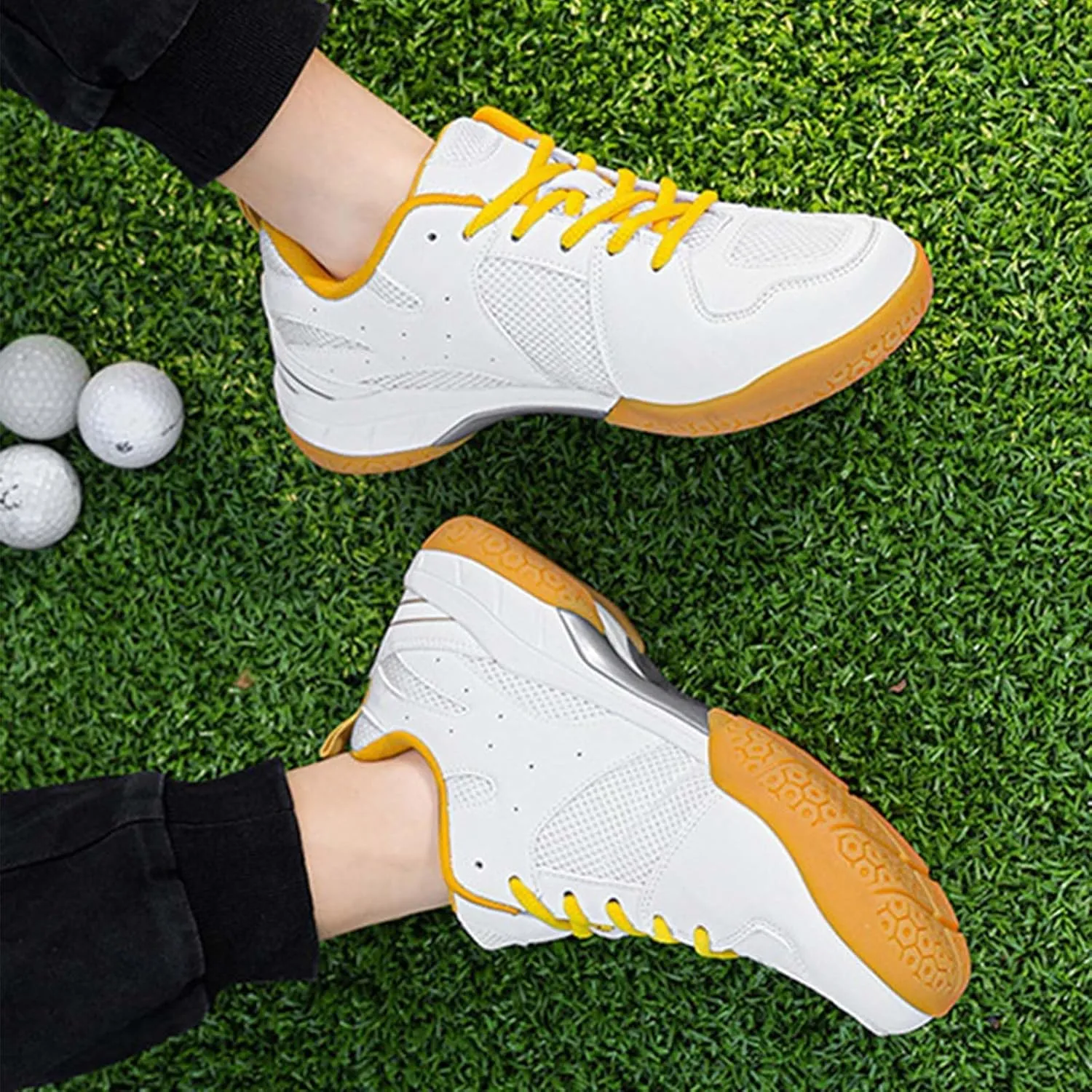 Men's Badminton Shoes Pickleball Tennis Court Trainer Breathable Anti-Slip for Racketball, Volleyball Sneakers