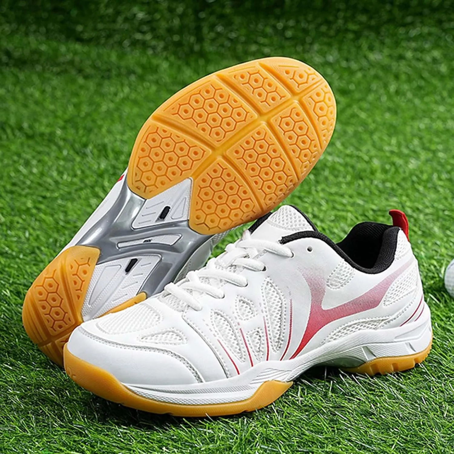 Men's Badminton Shoes Pickleball Tennis Court Trainer Breathable Anti-Slip for Racketball, Volleyball Sneakers