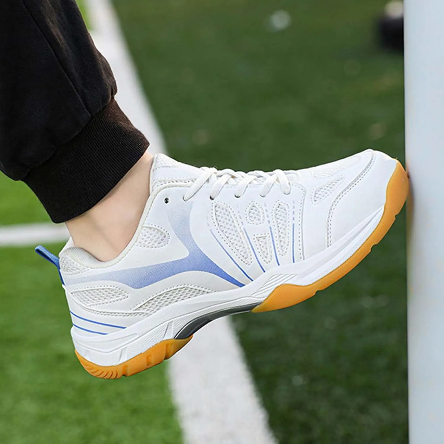 Men's Badminton Shoes Pickleball Tennis Court Trainer Breathable Anti-Slip for Racketball, Volleyball Sneakers