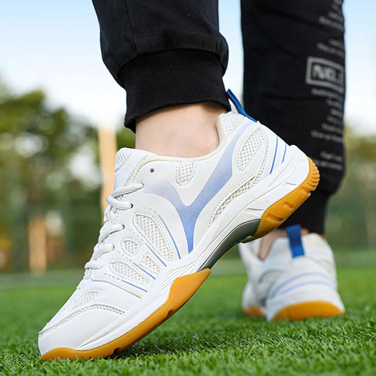 Men's Badminton Shoes Pickleball Tennis Court Trainer Breathable Anti-Slip for Racketball, Volleyball Sneakers