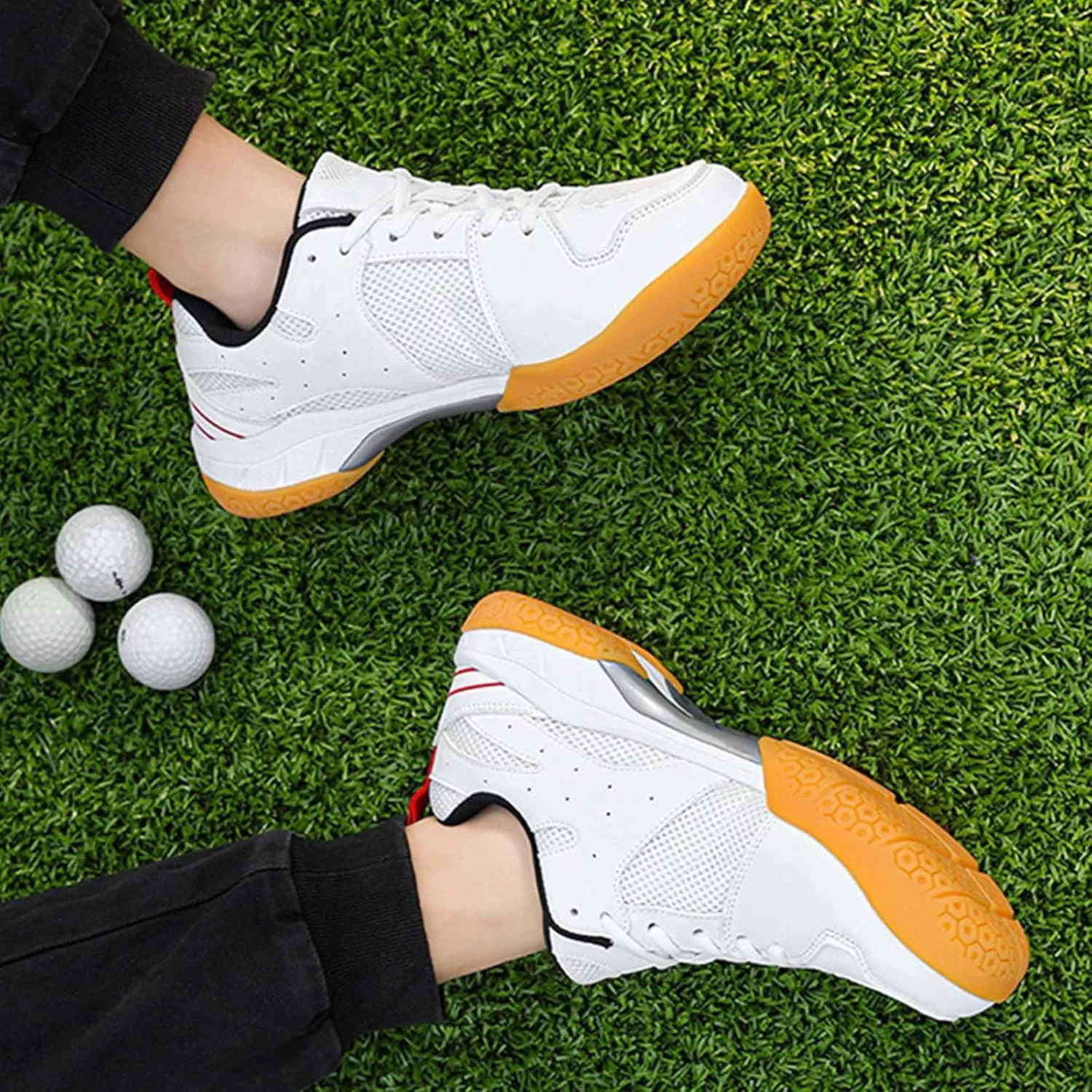 Men's Badminton Shoes Pickleball Tennis Court Trainer Breathable Anti-Slip for Racketball, Volleyball Sneakers