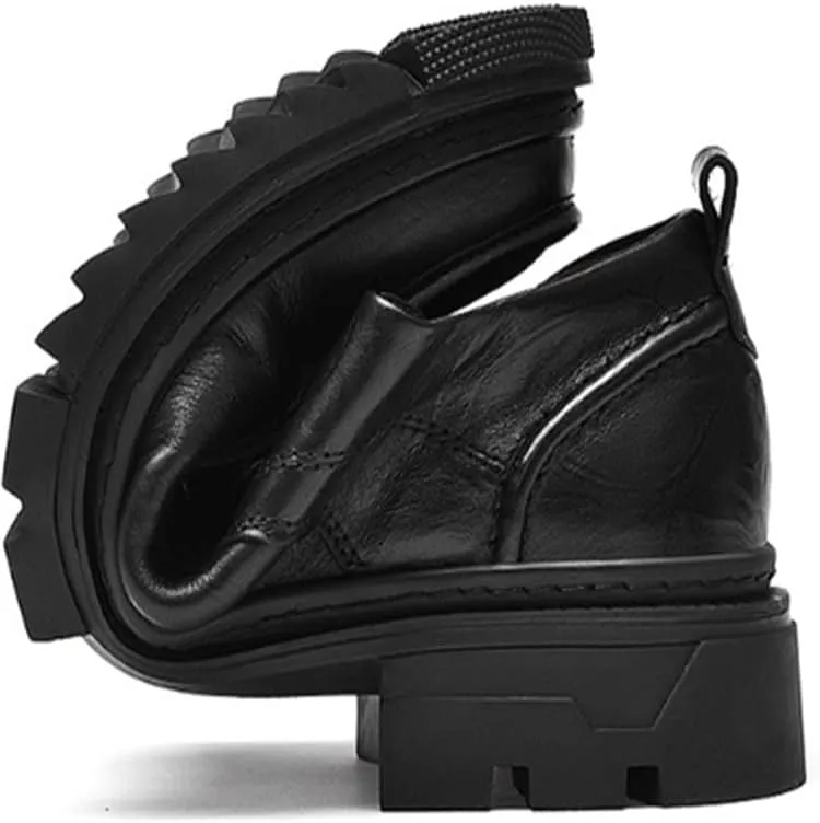 Men's Business Shoes Black Lace-up Casual Shoes Height-Enhancing Breathable Versatile Non-Slip Comfortable Shoes for Men(6)