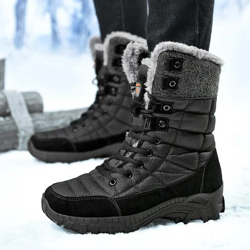 Men's Winter Ankle Snow Boots – Anti-Slip, Cold-Resistant Hiking Work Shoes