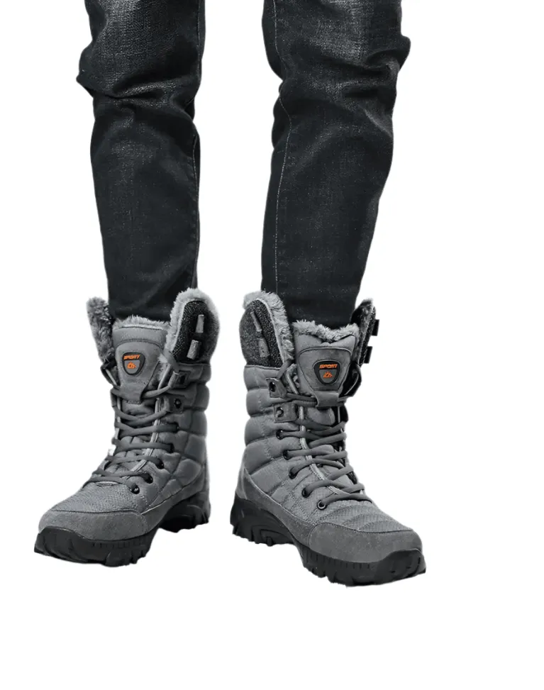 Men's Winter Ankle Snow Boots – Anti-Slip, Cold-Resistant Hiking Work Shoes