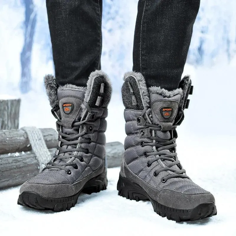 Men's Winter Ankle Snow Boots – Anti-Slip, Cold-Resistant Hiking Work Shoes