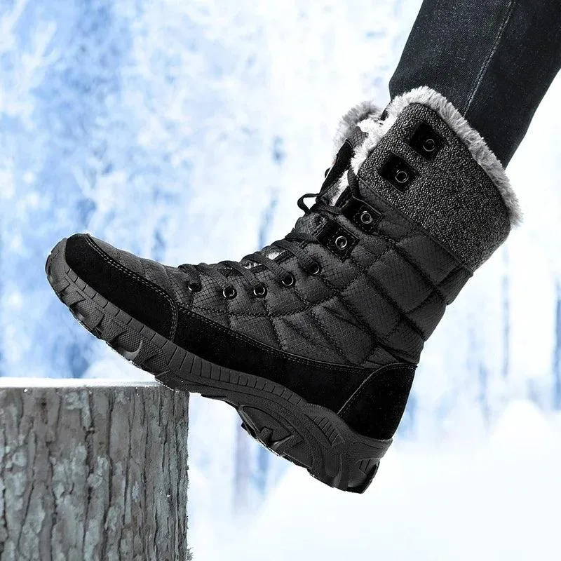 Men's Winter Ankle Snow Boots – Anti-Slip, Cold-Resistant Hiking Work Shoes