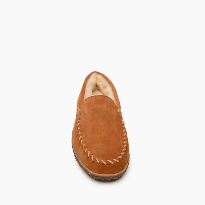 Minnetonka Moccasin Men's Sheepskin Tobie - Brn