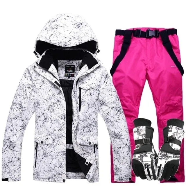 New Thicken Warm Ski Suit