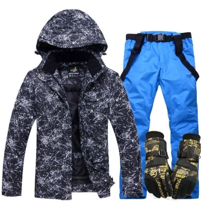 New Thicken Warm Ski Suit