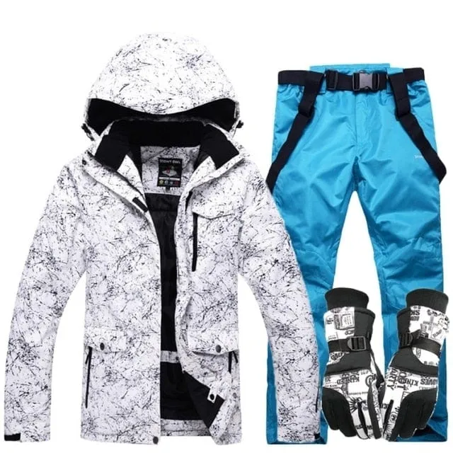 New Thicken Warm Ski Suit