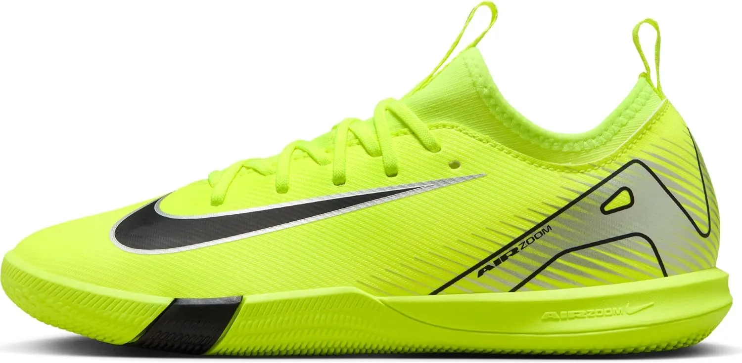 Nike Jr. Mercurial Vapor 16 Academy Little/Big Kids' IC Low-Top Soccer Shoes (FQ8411-700, Volt/Black) Size 6