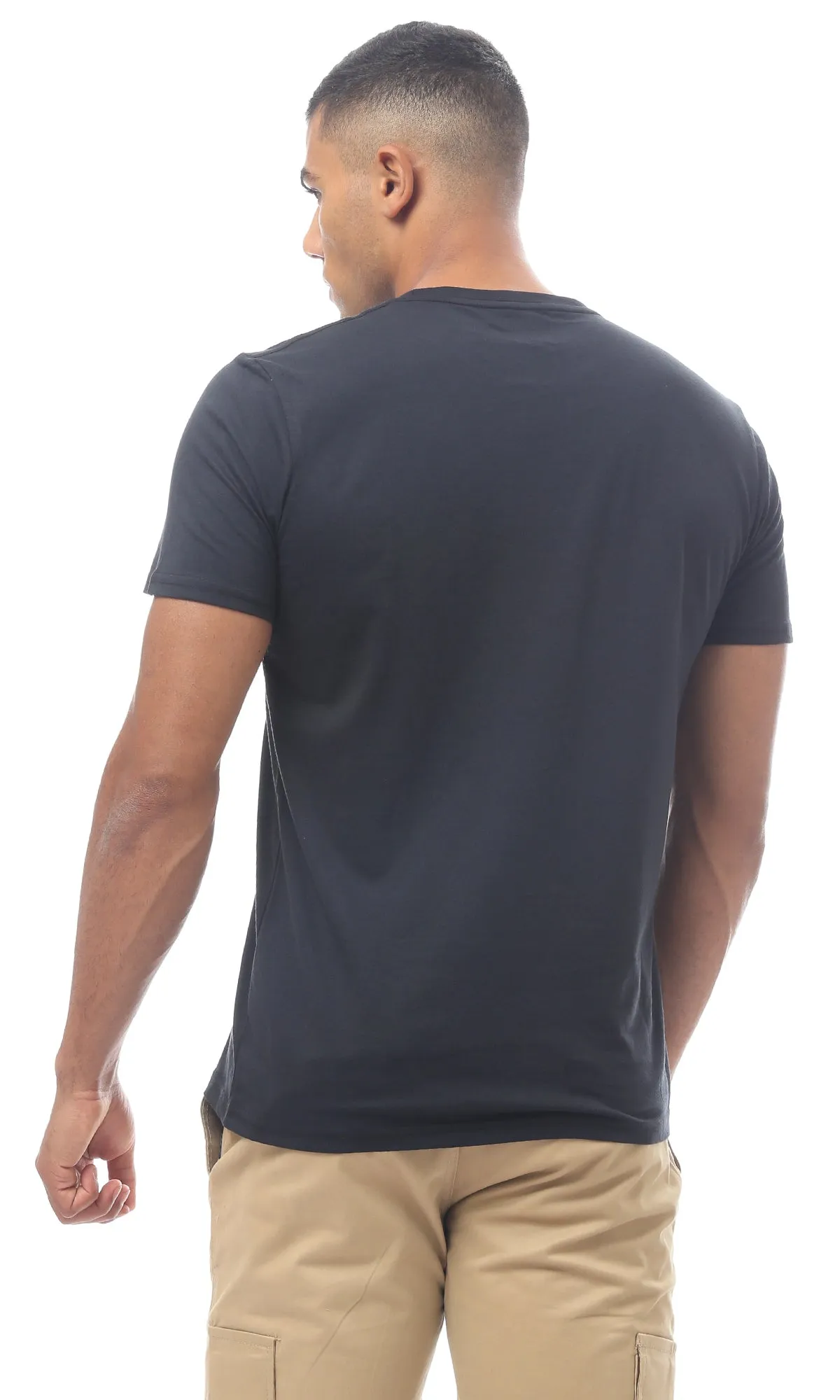 O170452 Black Slip On Polyester Summer Tee