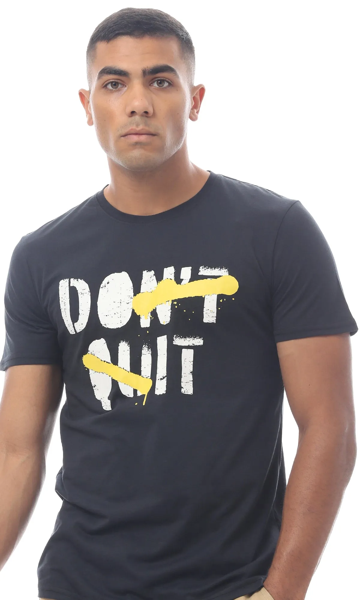 O170452 Black Slip On Polyester Summer Tee