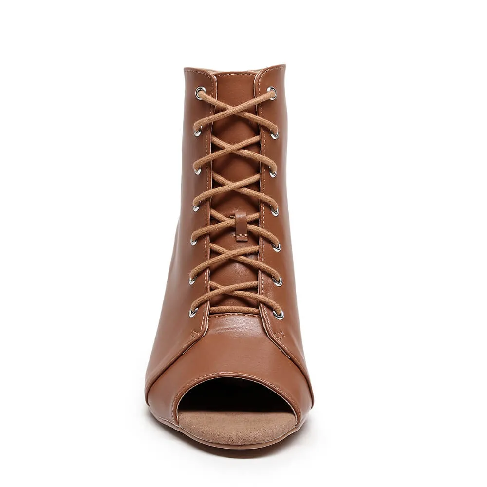 Parker Wide Fit - Cinnamon Vegan Leather  - Street Sole