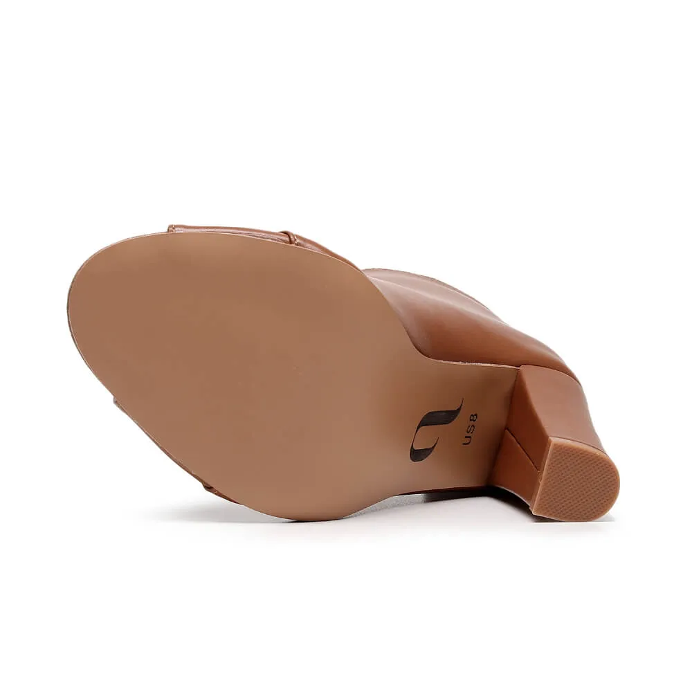 Parker Wide Fit - Cinnamon Vegan Leather  - Street Sole