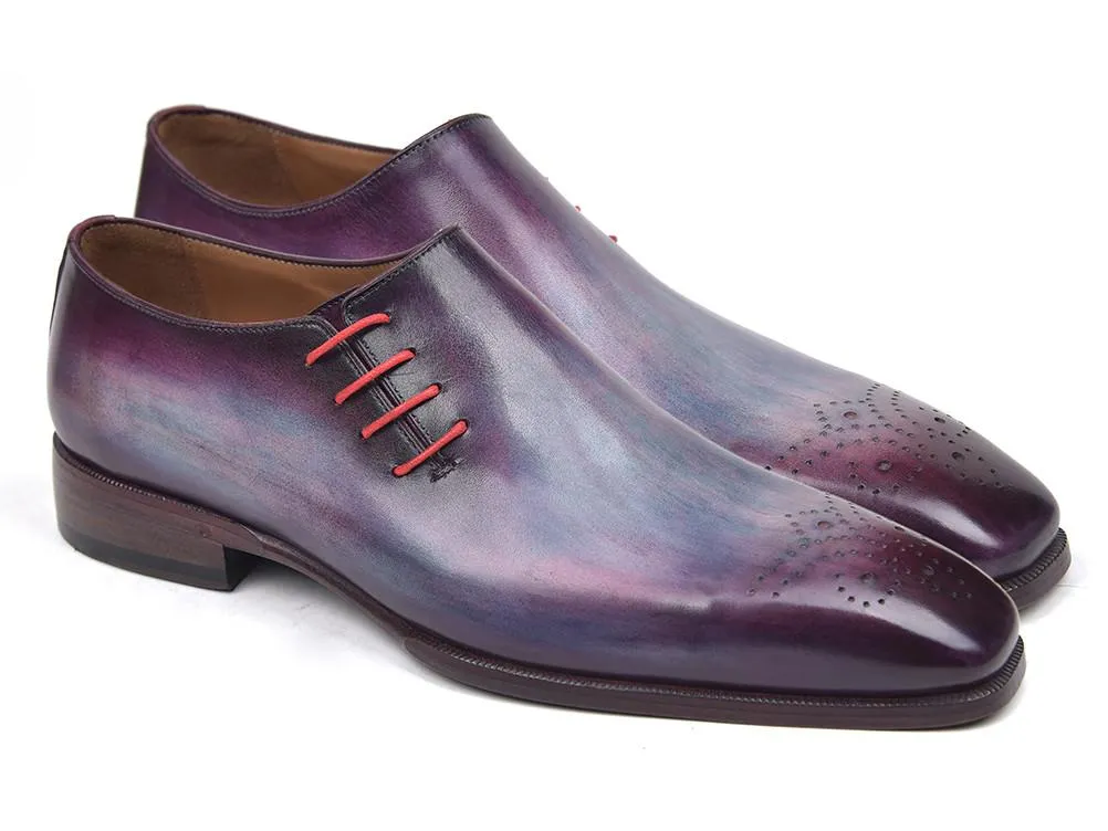 Paul Parkman Side Lace Oxfords Purple Shoes (ID#901F89)