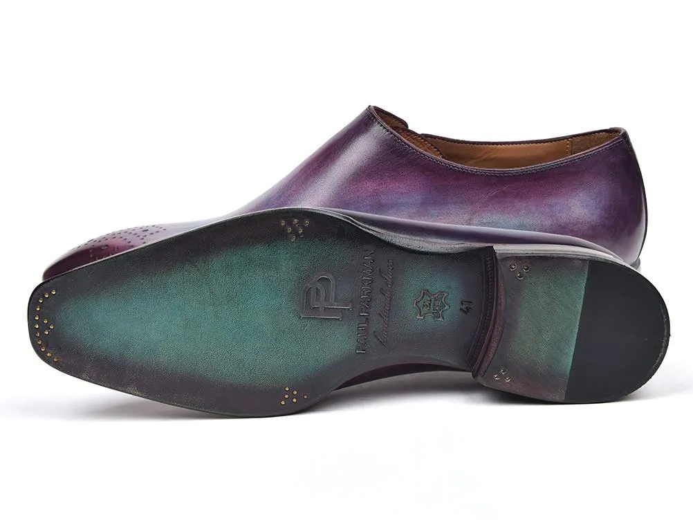 Paul Parkman Side Lace Oxfords Purple Shoes (ID#901F89)