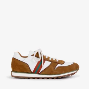 Penelope Chilvers Studio Suede and Leather Ladies Trainers - Tan/Multi