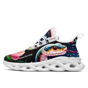 Personalized Year of the Snake Lightweight Sneakers, Breathable Custom Zodiac-Inspired Shoes