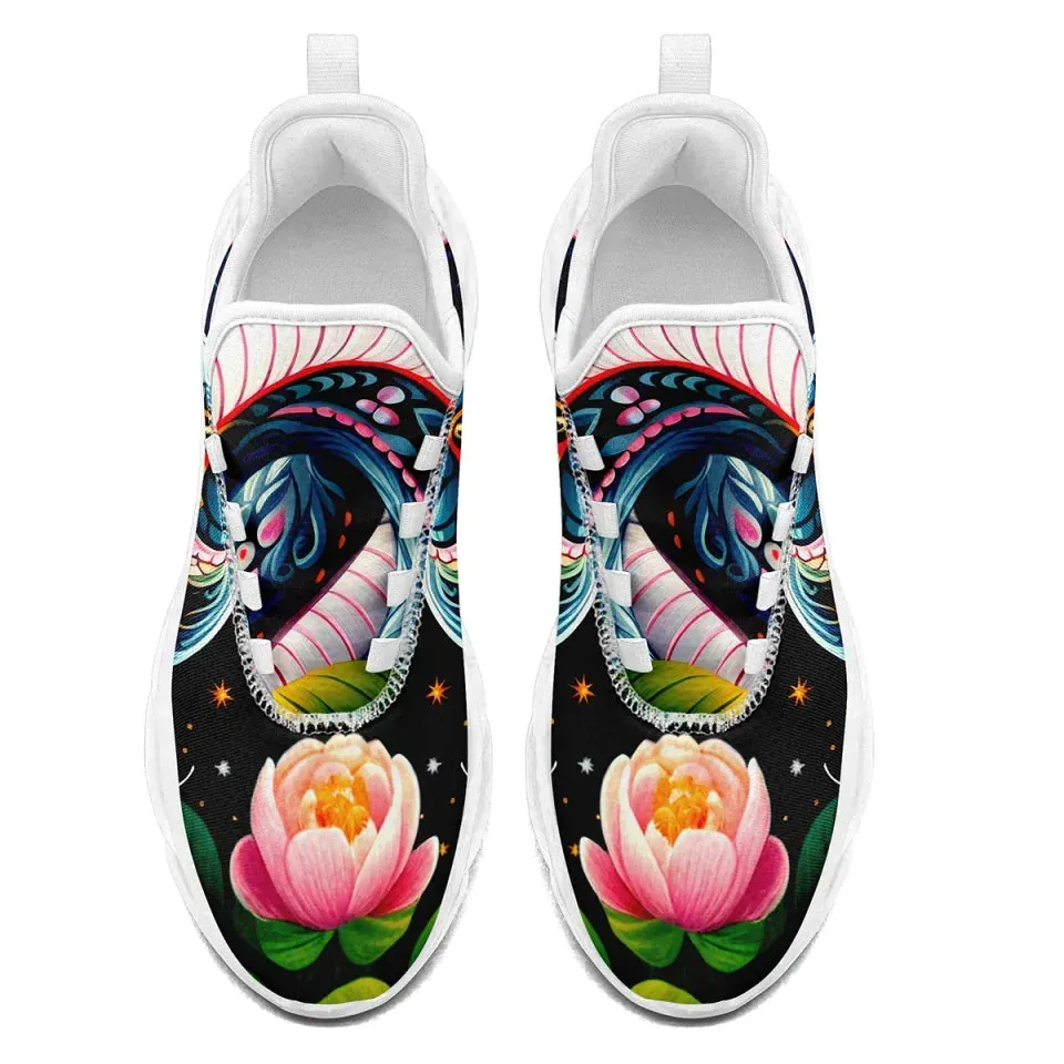 Personalized Year of the Snake Lightweight Sneakers, Breathable Custom Zodiac-Inspired Shoes