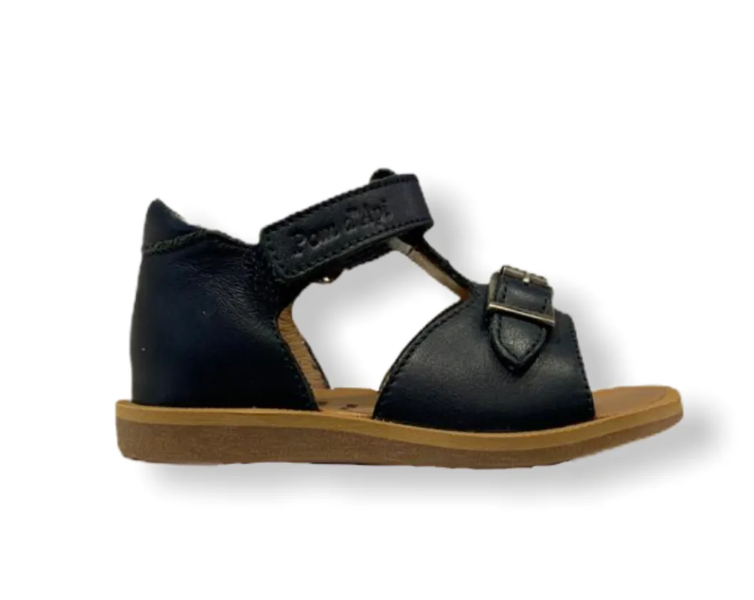 Pom D’api Poppy Easy Navy Leather Sandal