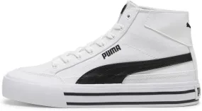 PUMA Men's Court Classic Vulc Mid Shoes, Black-White, 13
