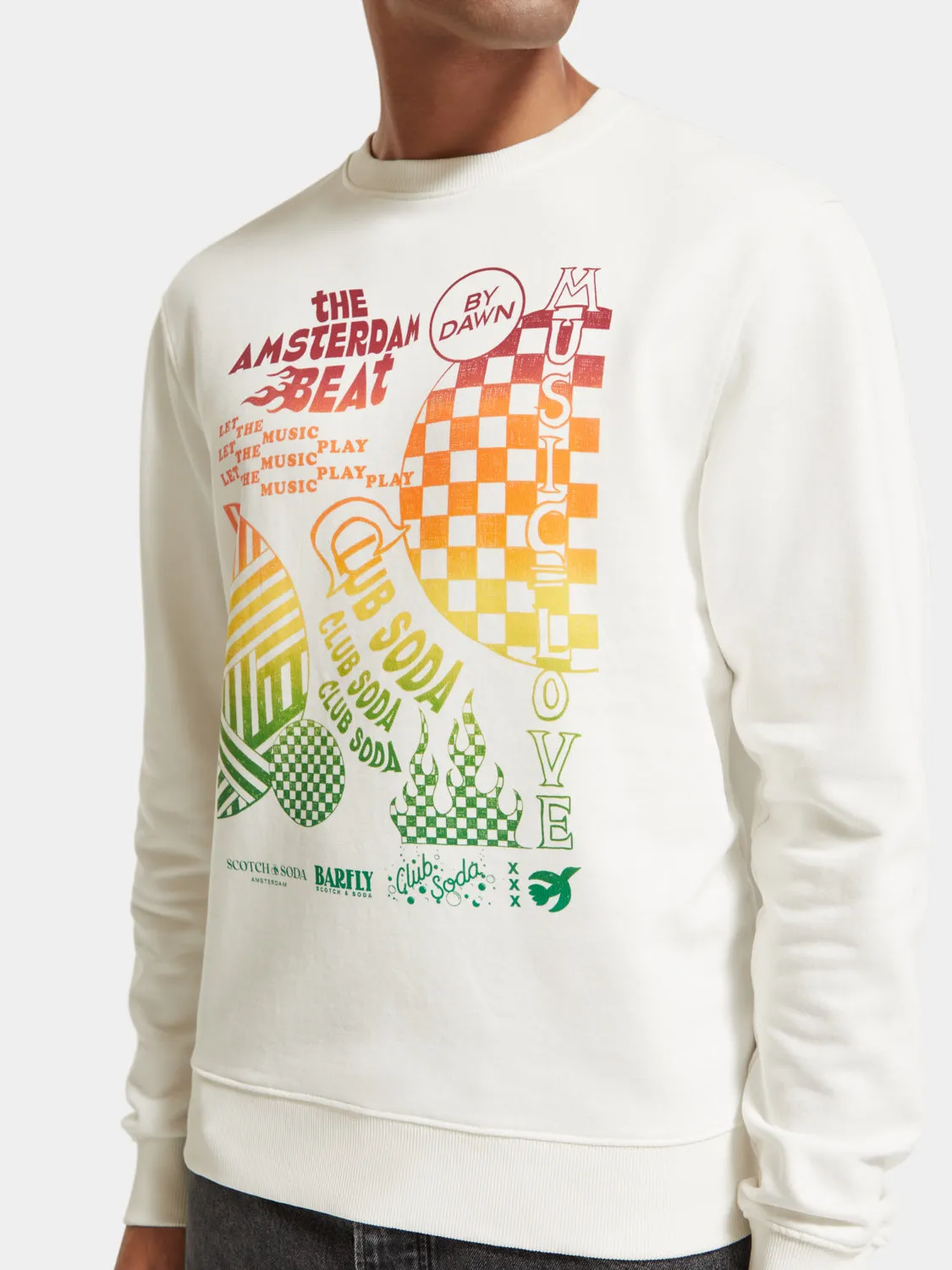 Regular-fit chest artwork sweatshirt