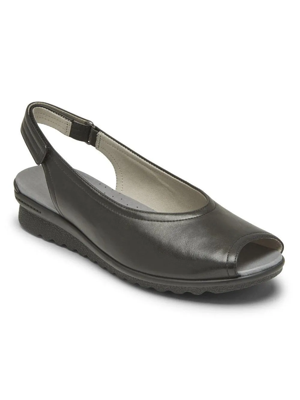 Rockport Aravon Womens Josie Slingback Sandal Black Smooth CH8772