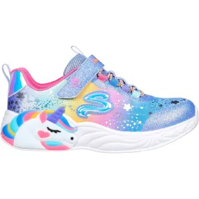 Skechers Girls Unicorn Dreams Light Up Trainers - Blue