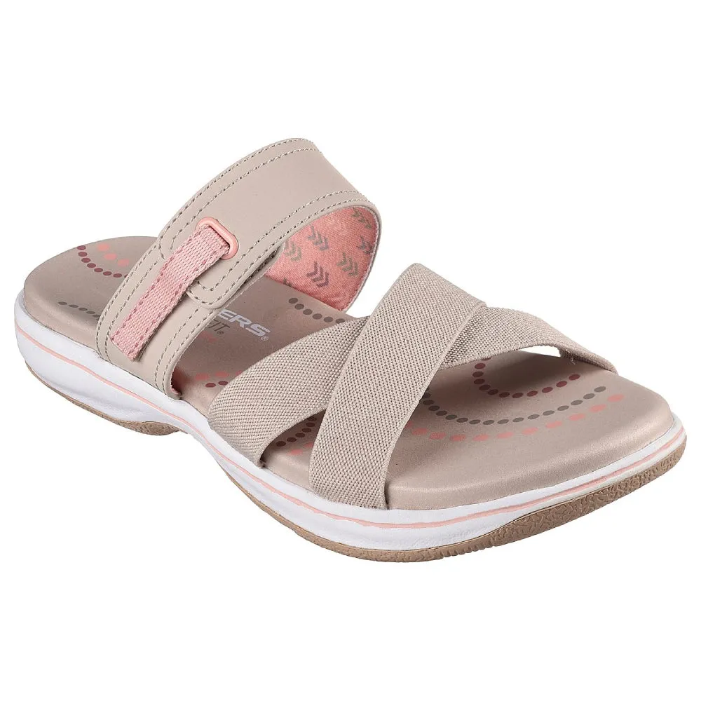 SKECHERS Women's Bayshore Take It Easy Sandal (Taupe)