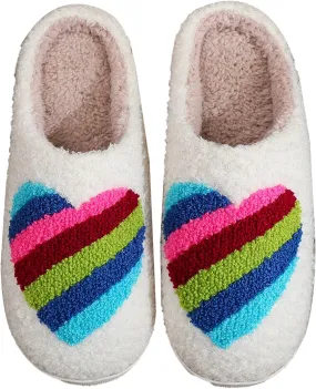 Slippers Women Fuzzy Valentines House Rose Heart Bedroom Platform Fleece Slipper Indoor Couple Warm Cozy Winter Home Non Slip Wool Lined Shoes