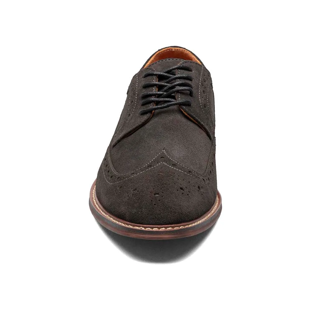 Stacy Adams Dark Gray Suede MARLIGAN Wingtip Oxford