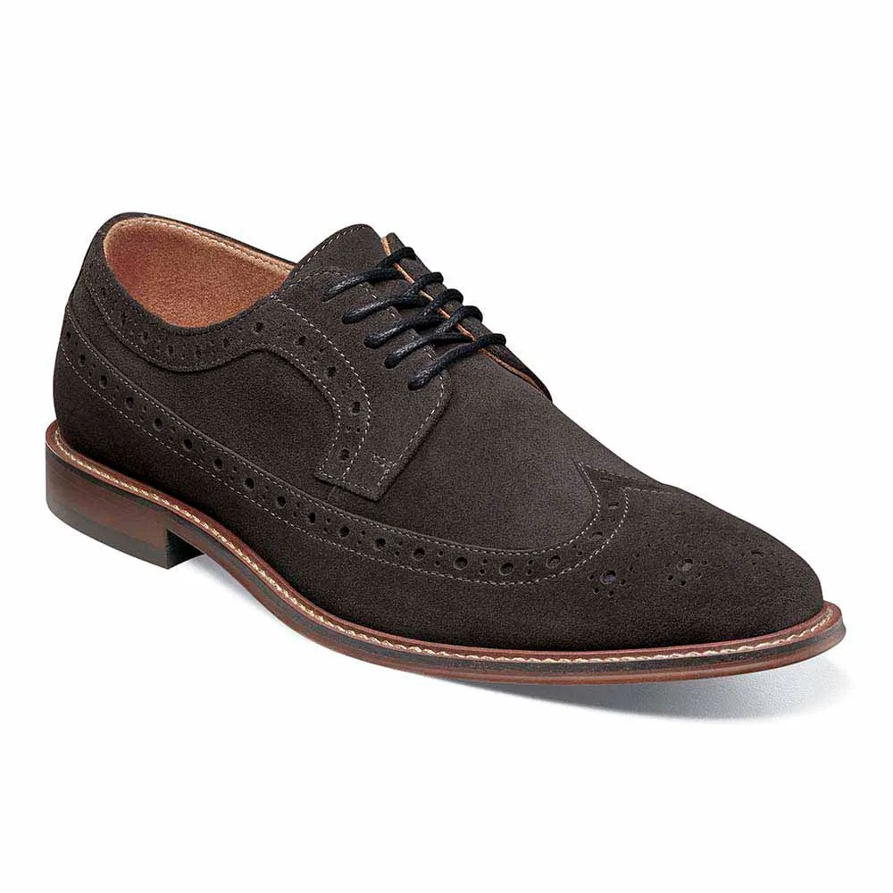 Stacy Adams Dark Gray Suede MARLIGAN Wingtip Oxford