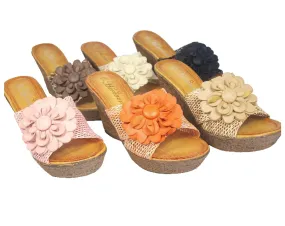 Sunflower Easy Slip Wedge Sandals