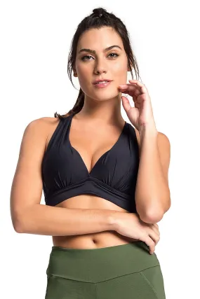 Supportive Criss-Cross Sports Bra with Cups