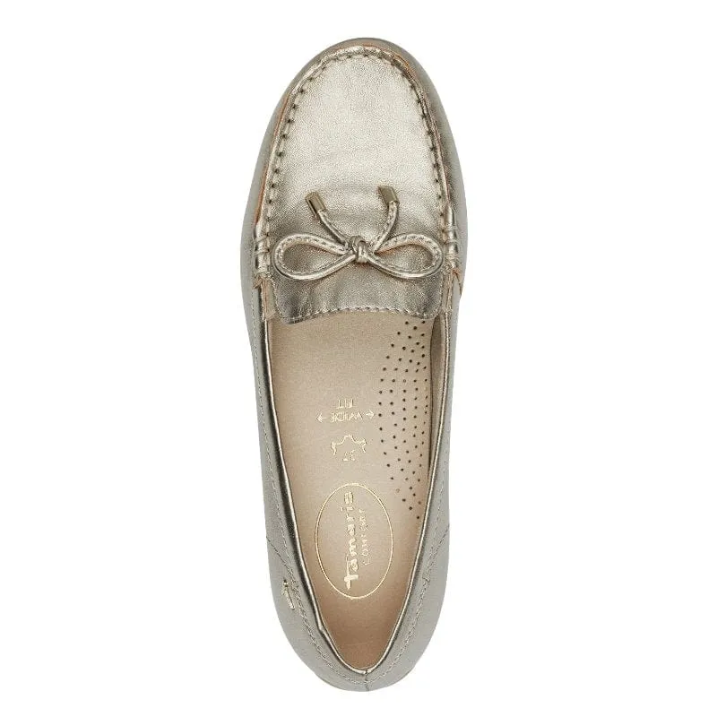 Tamaris Womens Gold Comfort Loafer 8-84600-44