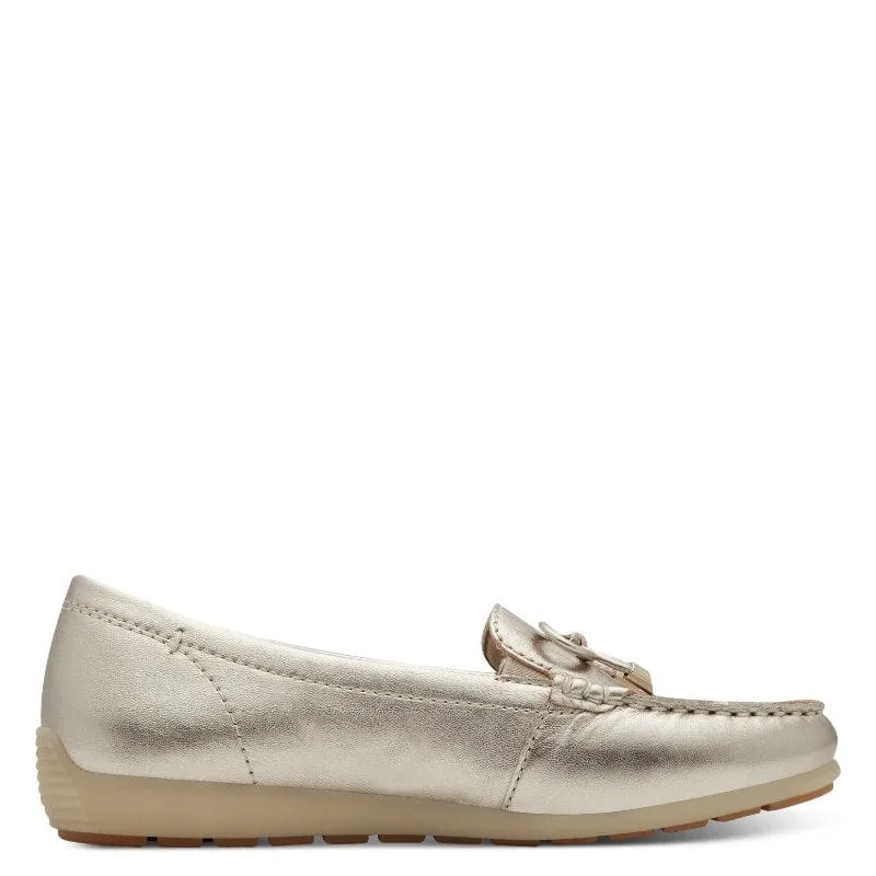 Tamaris Womens Gold Comfort Loafer 8-84600-44