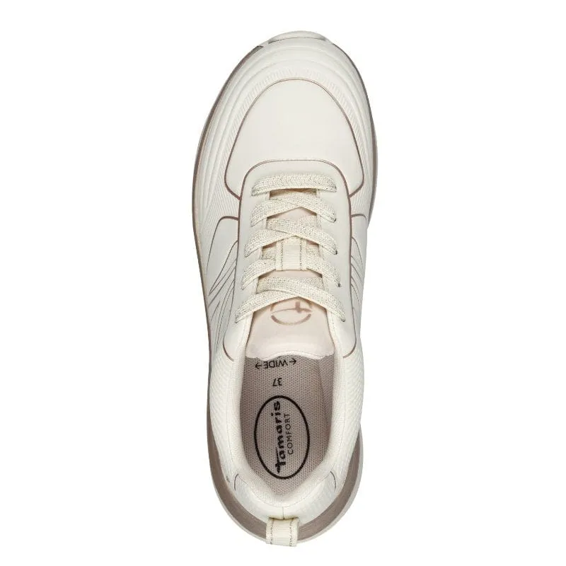 Tamaris Womens Off white Comfort Trainer 8-83723-44