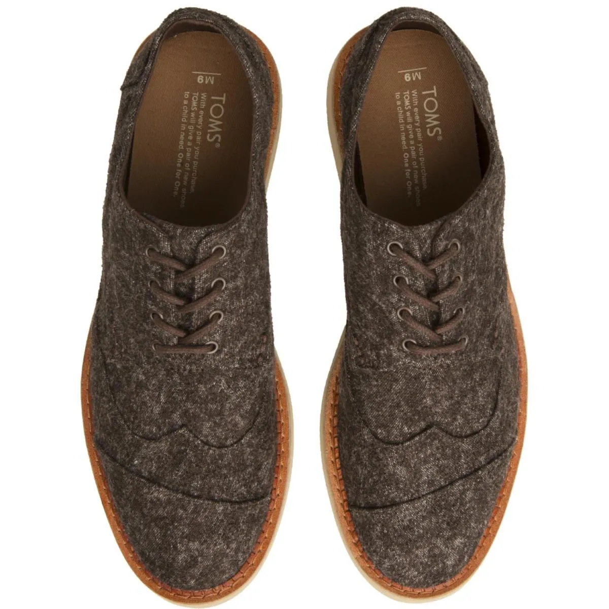 Toms Brogue Brown Marled Oxfords Brown