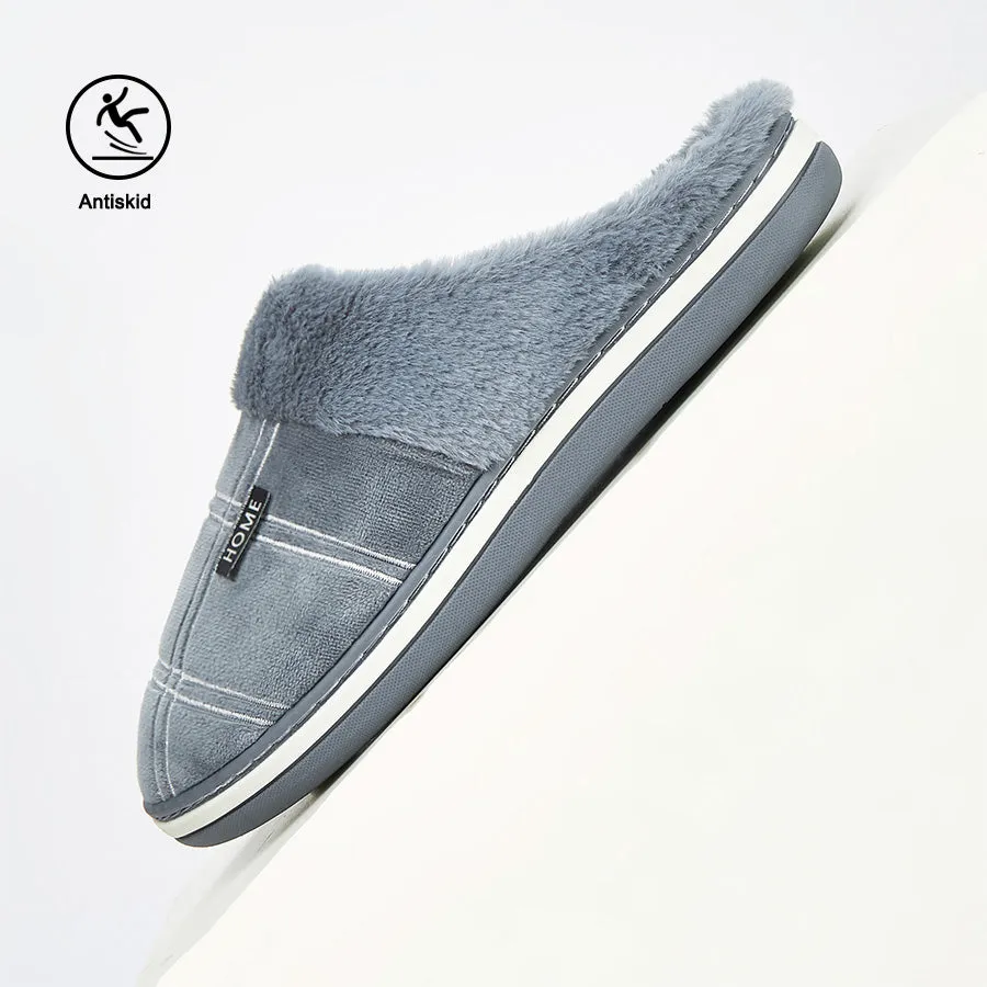 TPR Lightweight Slippers A | Winter Slippers for Men With Plaid