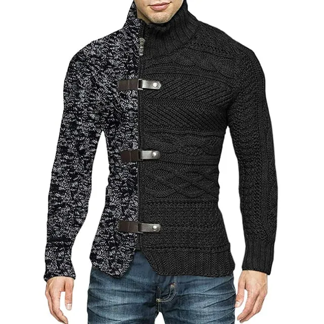 Turtleneck Cardigan Sweater | Popular Male Apparel and Accessories