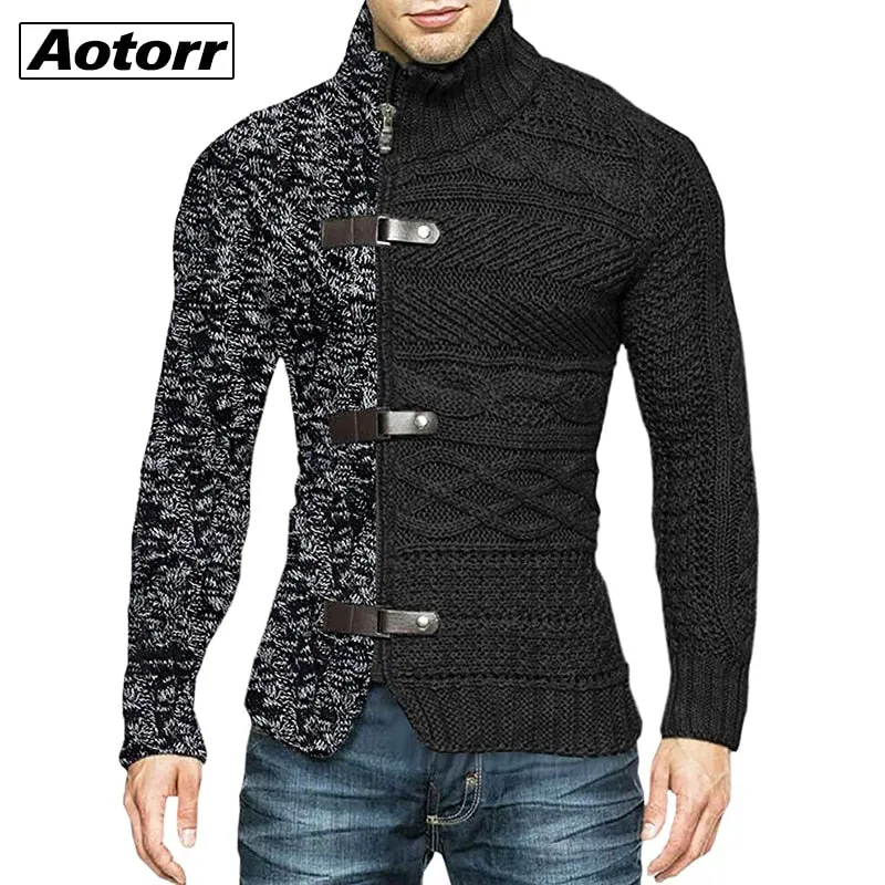 Turtleneck Cardigan Sweater | Popular Male Apparel and Accessories