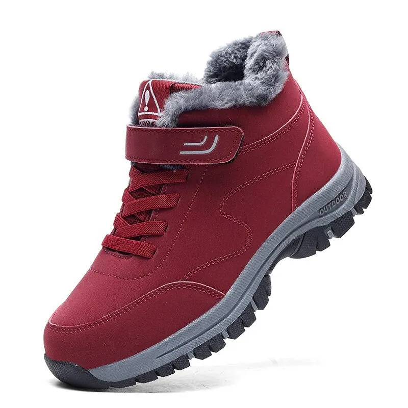 Unisex Leather Warm Hiking Shoes
