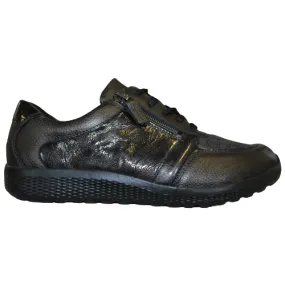 Waldlaufer  Wide Fit Trainers - 815M01 - Bronze/Metallic